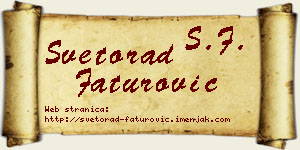 Svetorad Faturović vizit kartica